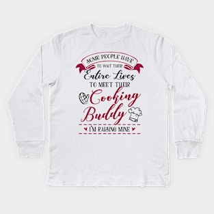 Cooking Mom and Baby Matching T-shirts Gift Kids Long Sleeve T-Shirt